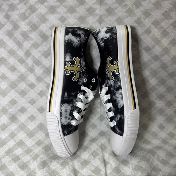 New Saints New Orleans Foco Canvas Black/White Shoes Womens Size 10 - Picture 3 of 9